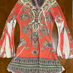 3/20 Mushka by Sienna Rose. M bohemian print tunic